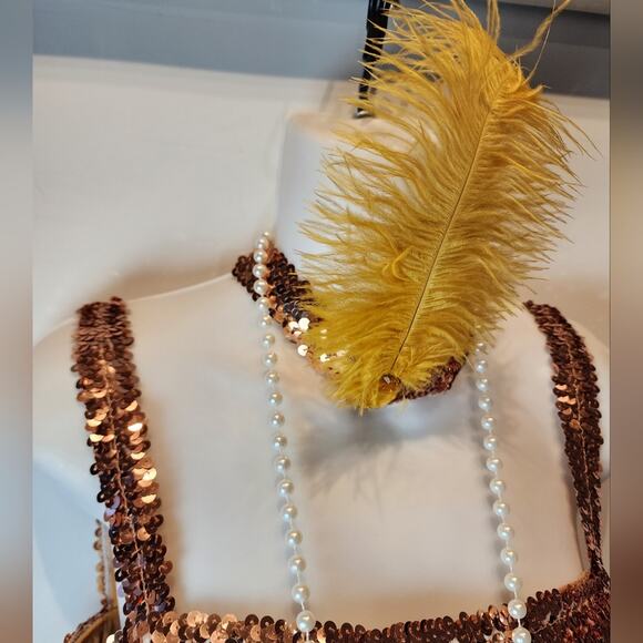 Elegant Brown Fringe Midi Dress - Picture 2 of 10